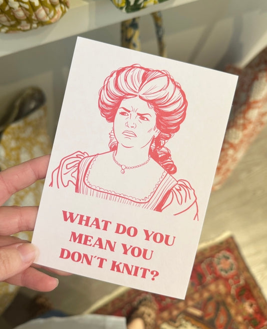 You don´t knit kort